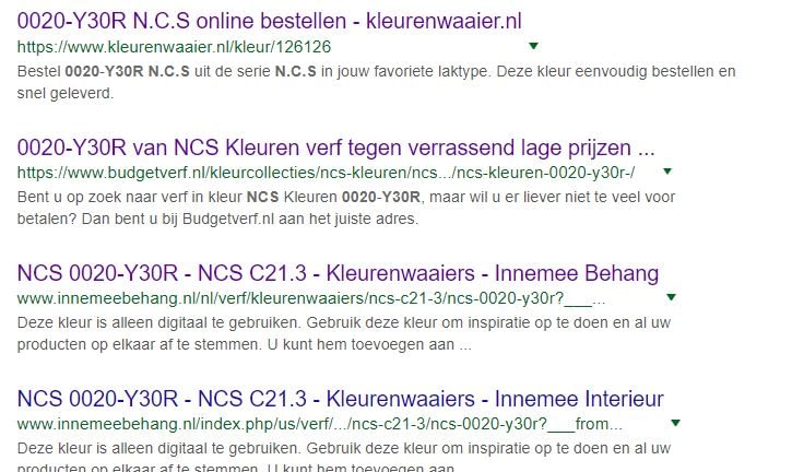 Waarom NCS kleuren zoals 0020-Y30R niet bestaan
